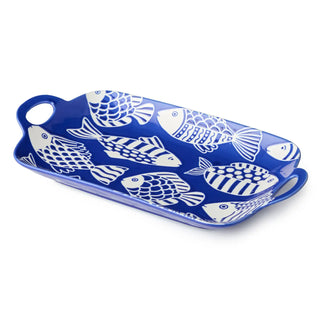 Fish Tale Ceramic Wax Off Rect Tray w/ Handles