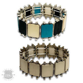 Western wood rectangle bracelet, last call