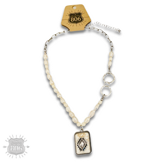 Western pearl bead pendant necklace - LC