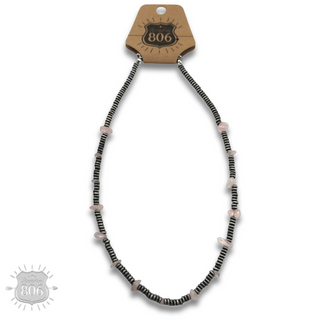 Saucer bead and stone necklace - LC