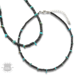 Saucer bead and stone necklace - LC