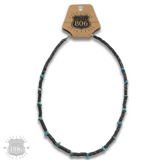 Saucer bead and stone necklace - LC