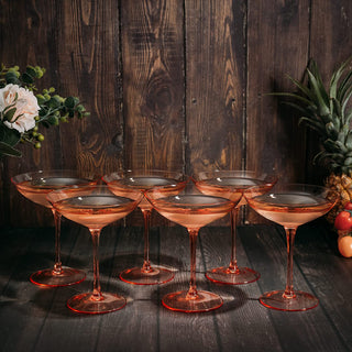 Champagne Coupes 12OZ By Colorful Champagne Glasses Prosecco Mimosa Glasses Set Cock