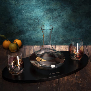 Artisanal Hand Painted Stemless Rennesance Romantic Stain Glassed Windows Wine Glasses By The Wine S