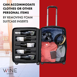 Wine Bottle Suitcase Holds 10 Standard 750 Ml Size Bottles Universal Airplane Luggage Case Tsa Appro
