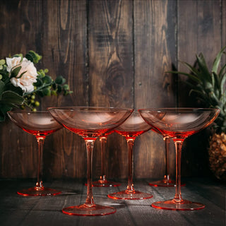 Champagne Coupes 12OZ By Colorful Champagne Glasses Prosecco Mimosa Glasses Set Cock