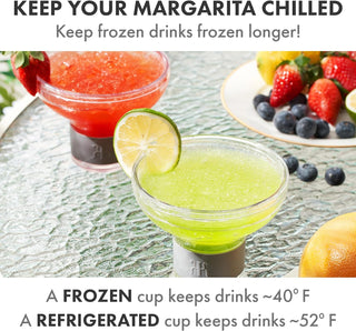 Frozen Margarita Cocktail Chiller Glasses Set Of 4 12 Oz Unbreakable Tritan Acrylic