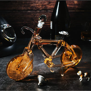 Bicycle Wine Whiskey Decanter 200ML By Bike Decanter For Bourbon And Scotch Biker Gi