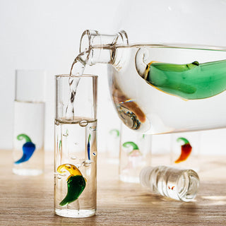 Tequila Decanter Set With Agave Decanter And 6 Agave Shot Glasses Perfect For Any Bar Or Tequila Par
