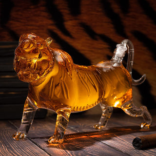 Tiger Decanter 1000ML 11l Whiskey And Wine Decanter By 7h Tiger Glass Decanter For W