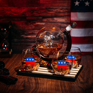 Republican Party Wine Whiskey Decanter Set Proud Republicans Vote Red Election Decor Washington Dc P