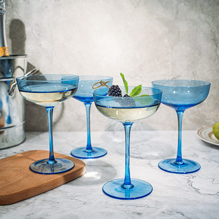 Colored Coupe Glass 7OZ Set Of 4 By Colorful Champagne Cocktail Glasses Fancy Manhat