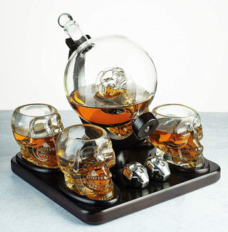 Large Skull Face Decanter Premium Barware Gift Elegant Drinkware Collection