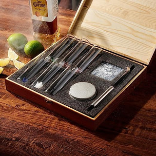 Tequila Shot Glass Salt Gift Set For Men Women Six Agave Shot Glasses Knife For Limes One Skull Coas