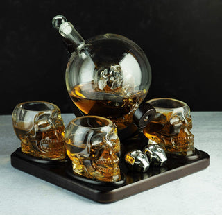 Large Skull Face Decanter Premium Barware Gift Elegant Drinkware Collection
