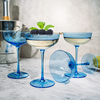 Colored Coupe Glass 7OZ Set Of 4 By Colorful Champagne Cocktail Glasses Fancy Manhat