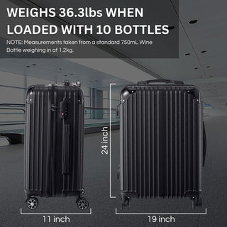 Wine Bottle Suitcase | Holds 10 Standard 750 ML Size Bottles