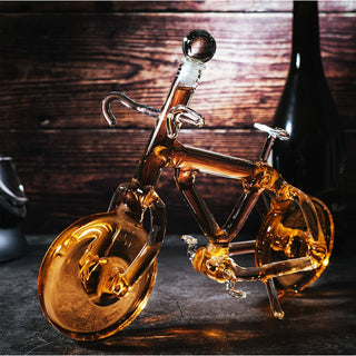 Bicycle Wine Whiskey Decanter 200ML By Bike Decanter For Bourbon And Scotch Biker Gi