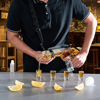 Ar15 Whiskey Decanter Set Holster Attachment Silencer Stopper 22 Oz 4 0 6 Oz Bullet Shot Glasses Uni
