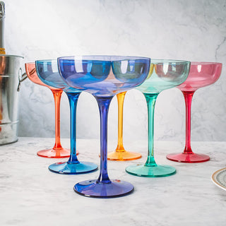 Unbreakable Colored Coupe Margarita Glasses Italian Style Shape 100 Shatterproof Tritan Bpa Free Pla
