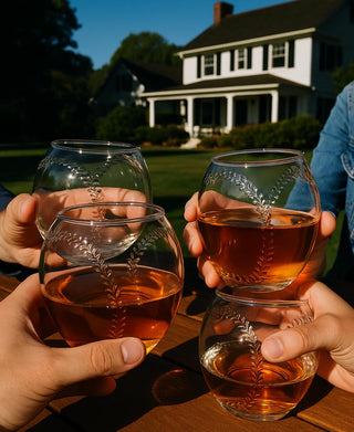 Baseball Round Whiskey Glasses 10OZ Whiskey Glass Set Of 4