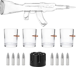 Gun Whiskey Decanter Set By Skf1801 Whiskey Gun Decanter 8 Bullet Whiskey Chillers M