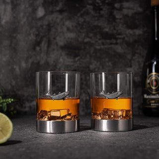 Fishing Whiskey Glasses Set Of 2 By Fisherman Gifts Fish Old Fashioned Whiskey Rum B