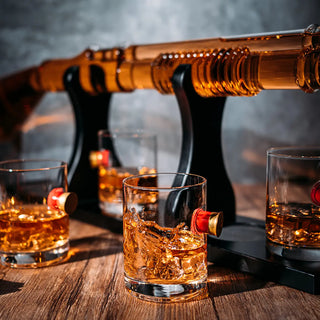 Shotgun Whiskey Decanter Set Limited Edition Silencer Stopper 800 Ml 4 12OZ Bullet Glasses Unique Gi