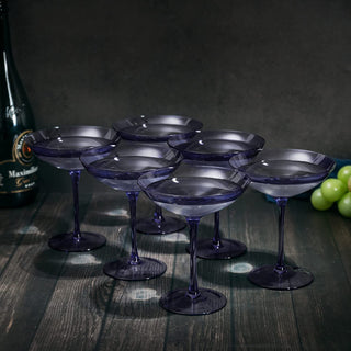 Lavender Champagne Coupes 12OZ Set Of 6 By Colored Champagne Glasses Prosecco Mimosa