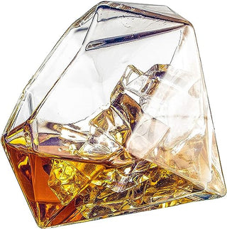 Diamond Whiskey Glasses Scotch Bourbon Or Wine Glasses Set Of 2 10 Oz Old Fashion El