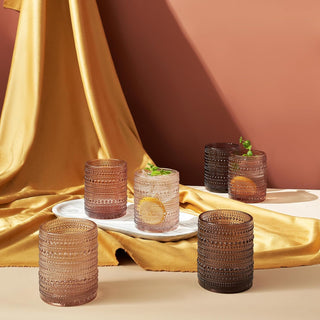 Hobnail Drinking Glasses Venus Colors Beaded Tumbler Drinking Glasses Set Set Of 6