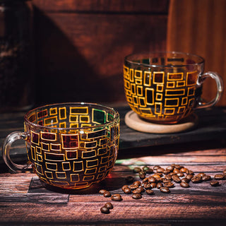 Renaissance Stained Glass Coffee Cup Mug Set Of 2 By Festive Colorful Coffee Cups St