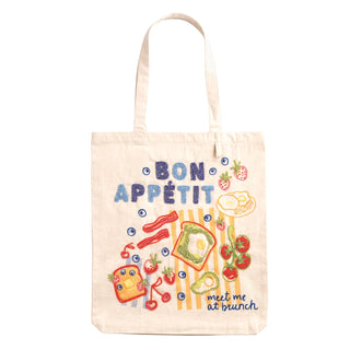 Bon Appetit Café Beaded Tote