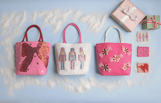 Nutcracker Pink Holiday Sparkle Tote