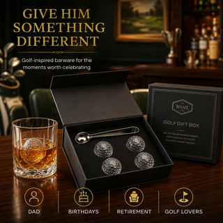 Golf Ball Whiskey Coolers Pack Of 5 Mens Gift Set Golfers Whiskey Chill Stones Reusable Cooling Ball