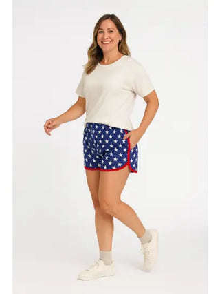 Go Getter Shorts-Navy Stars