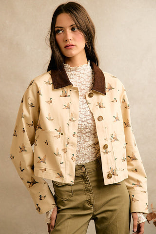 Feathered Fields Statement Jacket