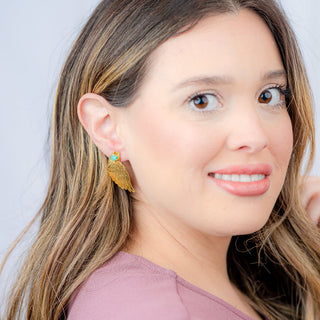 Emerald Angelical Studs