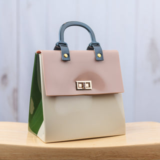 In the nude Vinyl Crossbody Bag