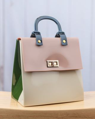 In the nude Vinyl Crossbody Bag