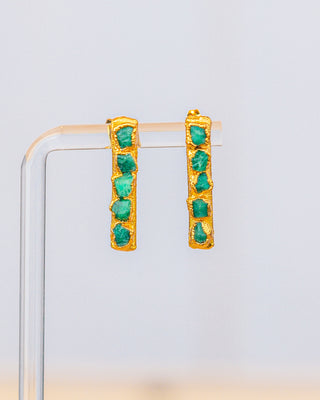 Emerald String Studs