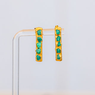 Emerald String Studs