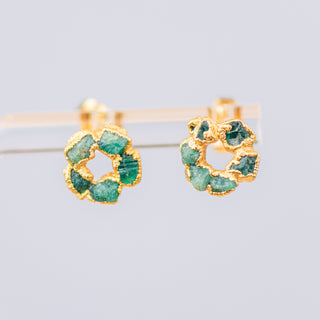 Emerald Roundabout Studs