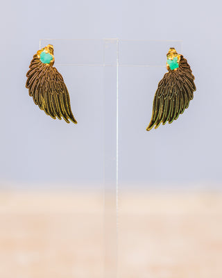 Emerald Angelical Studs
