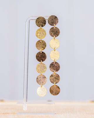 Golden Hanging Dots Earrings