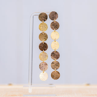 Golden Hanging Dots Earrings