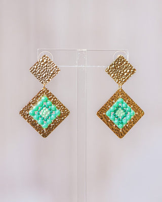 Diamond Turquoise Earrings