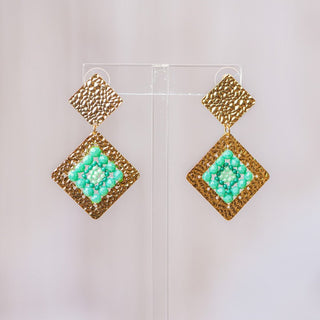 Diamond Turquoise Earrings