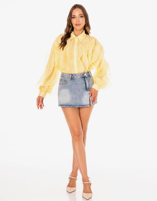 Side Hustle Denim Skort
