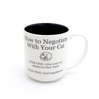 Cat negotiations mug, funny gift for crazy cat lady, cat mom